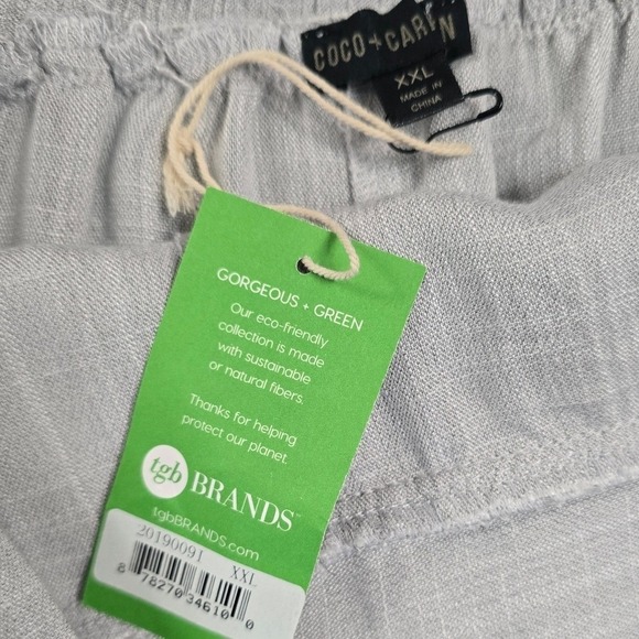 Coco & Carmen Women XXL Linen Rayon Eco Coco Shirt Pants Sustainable Natural NWT - Picture 9 of 16